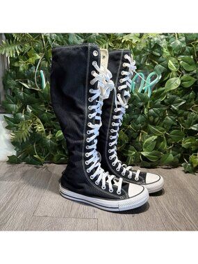 Converse Chuck Taylor All Star XX-Hi Knee High Black Sneakers Womens 5.5 A09429C